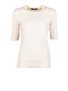 Slim-Fit Ribbed Jersey T-Shirt with Sequin Collar