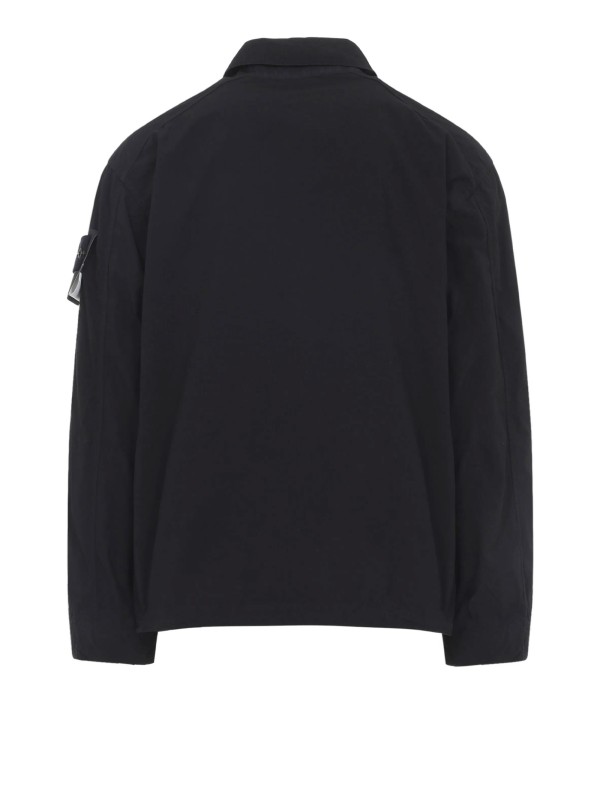 Stone Island Men's Shirt-Jacket with Logo Application