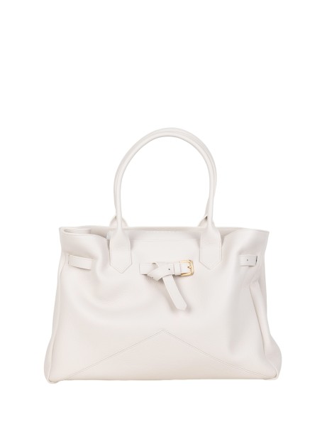 Ballantyne Medium White Kate 993 Bag - Luxury Leather Tote