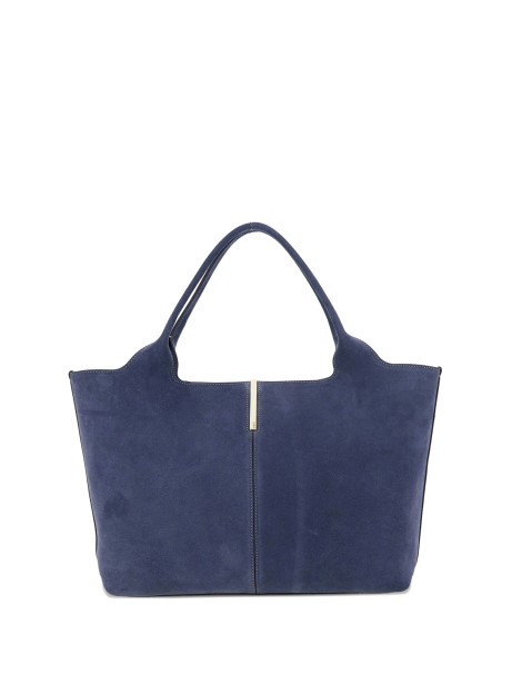 Tod's Medium Suede Leather Shopping Bag