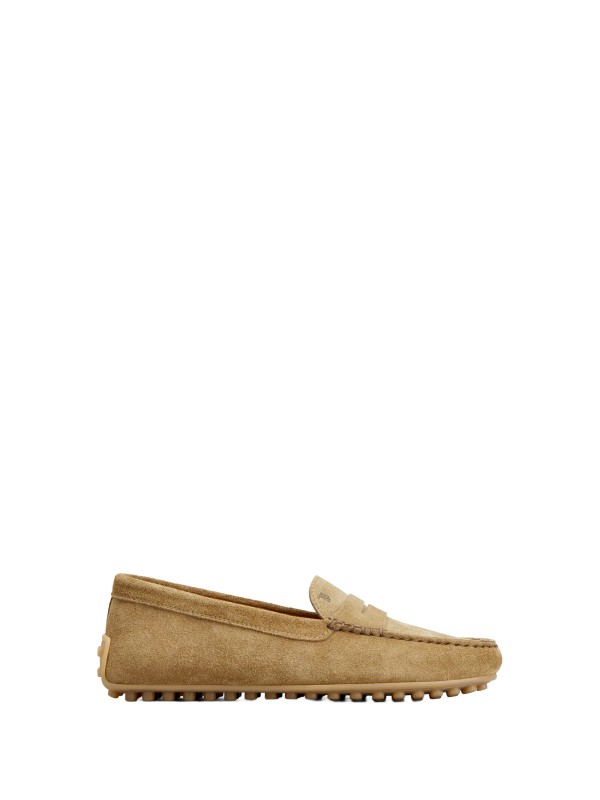 Suede Leather Moccasin with Gommino Sole