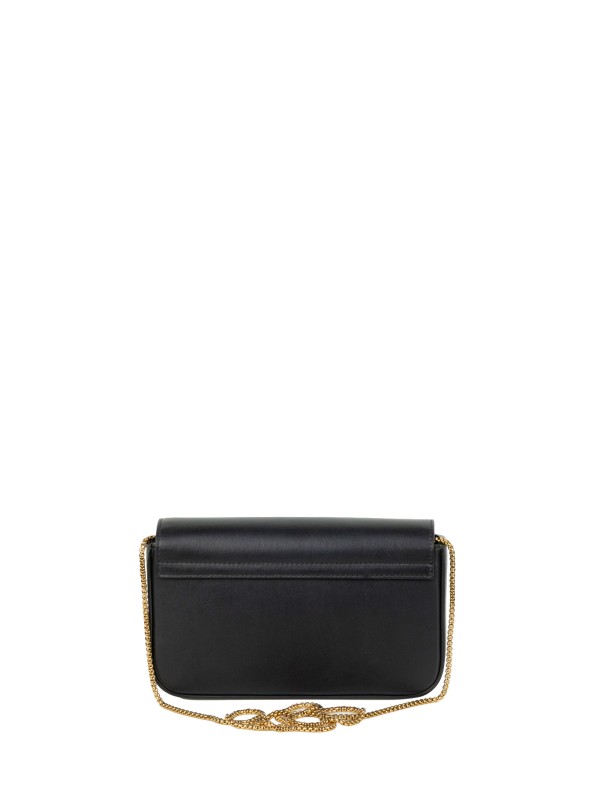 Tod's Black Leather Clutch Bag with Chain Strap