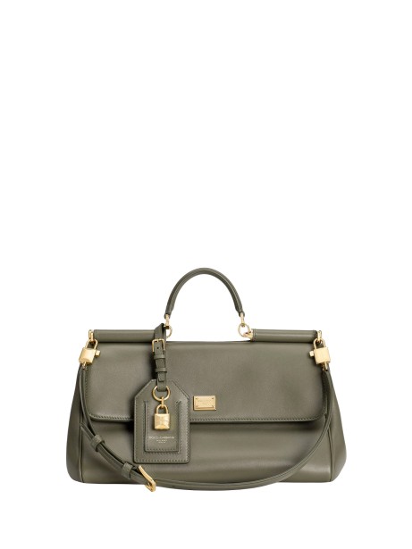 Medium My Sicily Handbag in Green Plongé Calfskin