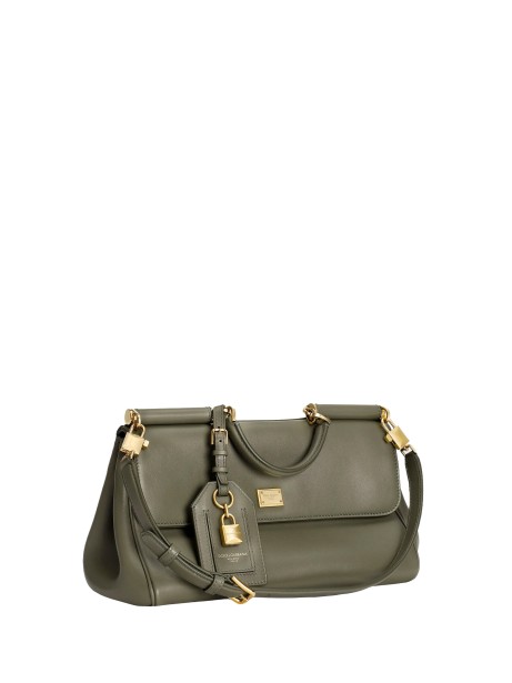 Medium My Sicily Handbag in Green Plongé Calfskin