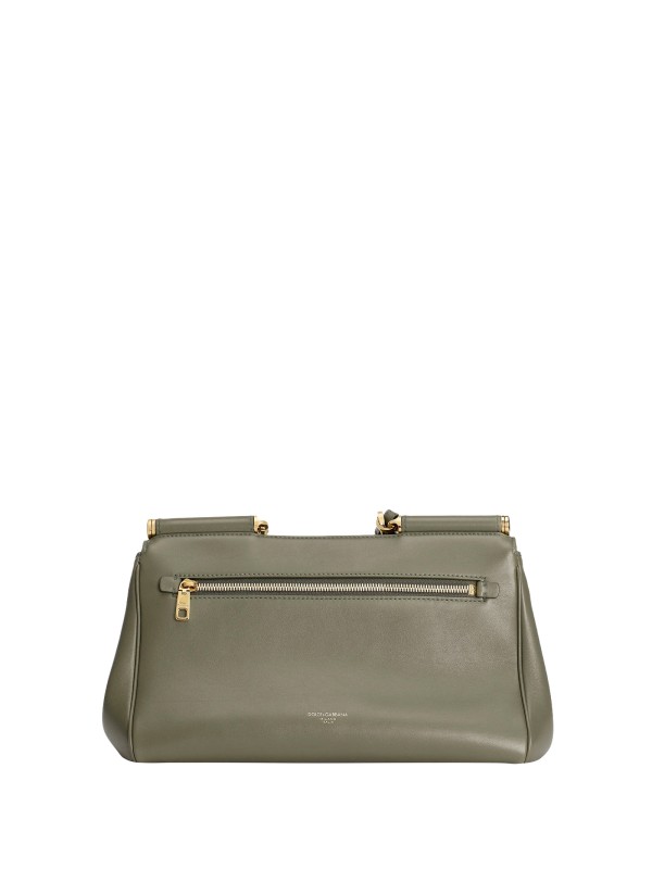 Medium My Sicily Handbag in Green Plongé Calfskin