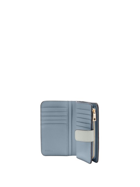 Furla Camelia Compact Wallet - Portafoglio in pelle grigia