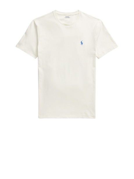 Polo Ralph Lauren T-Shirt Slim Fit in Jersey con Collo a Giro