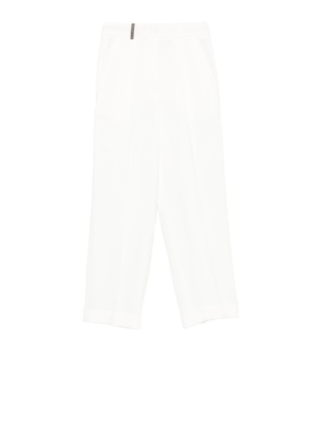 Pantaloni in velluto a coste bianchi Peserico