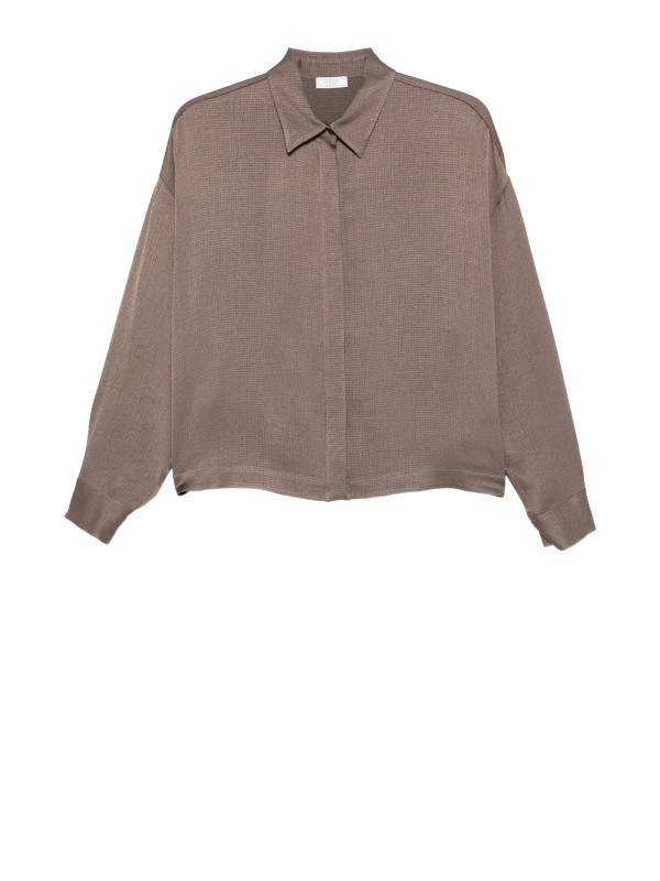 Camicia Peserico in Popeline di Cotone Stretch