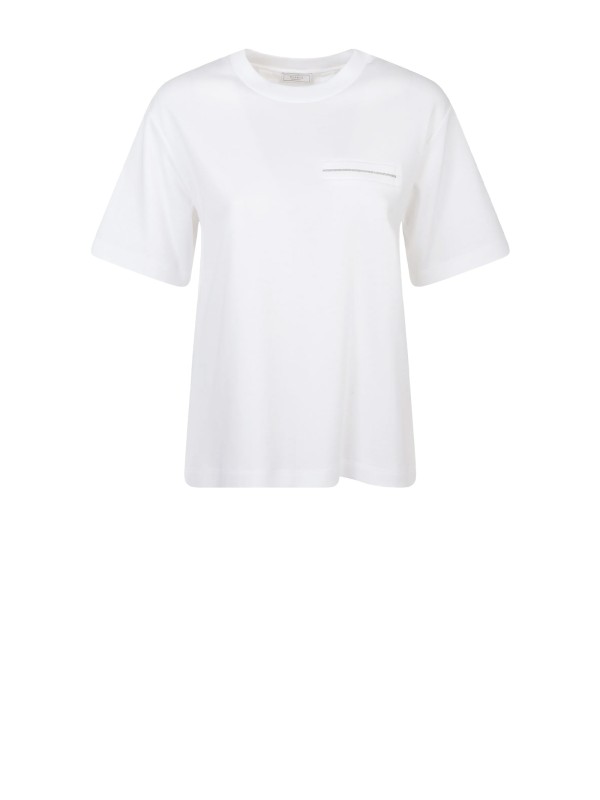 Peserico Women's White Short-Sleeve T-Shirt