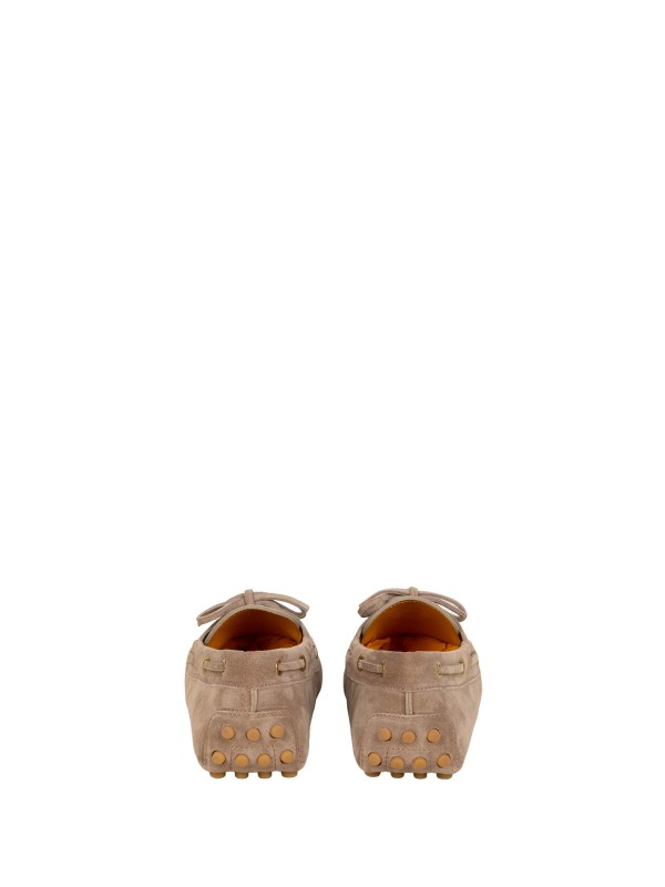 Tod's Suede Moccasin Boat Shoes with Rubber Pebble Sole