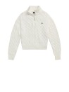 Polo Ralph Lauren Women's Cable-Knit Cotton Quarter-Zip Sweater