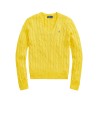 Polo Ralph Lauren Women's Cable-Knit Cotton V-Neck Sweater