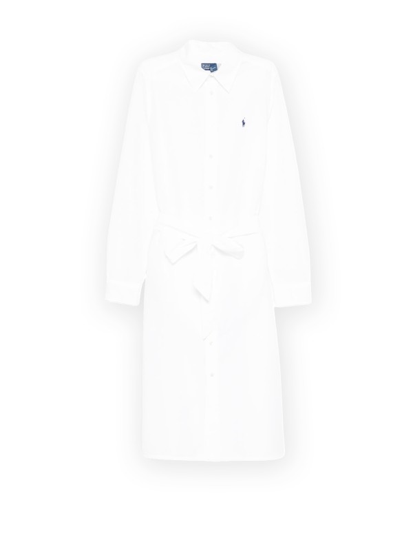 Polo Ralph Lauren Tie-Waist Midi Shirt Dress
