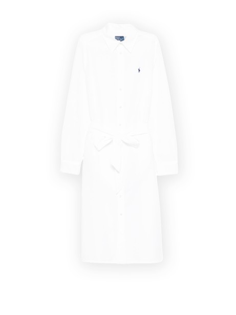 Abito Camicia Midi con Cintura in Vita di Polo Ralph Lauren