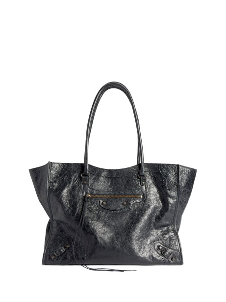 Borsa Tote Le City Media in Pelle di Agnello Nera - Balenciaga