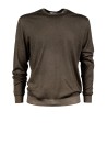 Malo Brown Wool Crew Neck Sweater