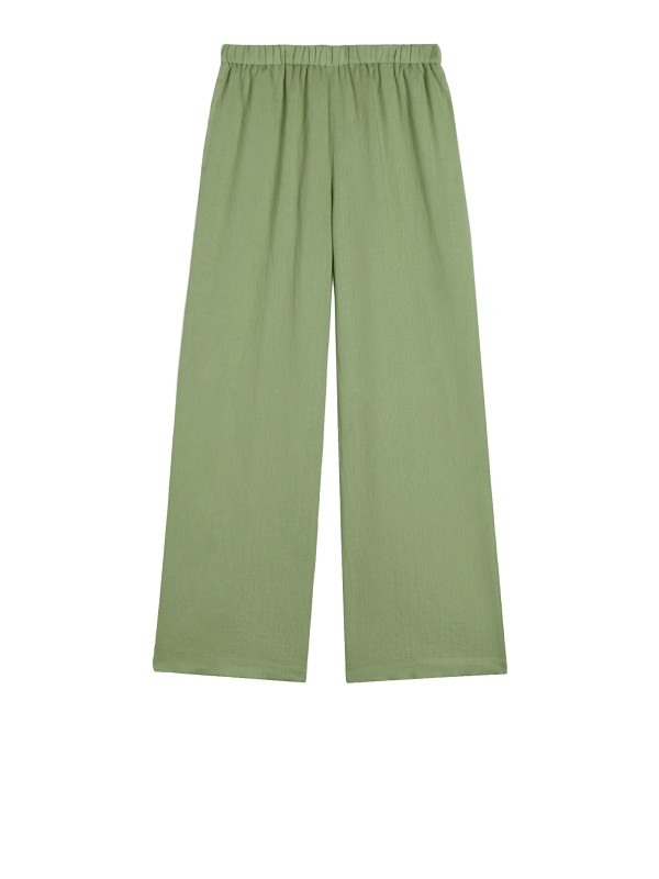 Garment-Dyed Cotton and Linen Slub Canvas Trousers