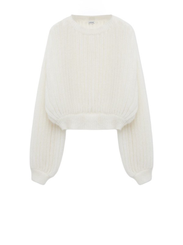 Maglia in Misto Mohair con Maniche a Palloncino - LOEWE