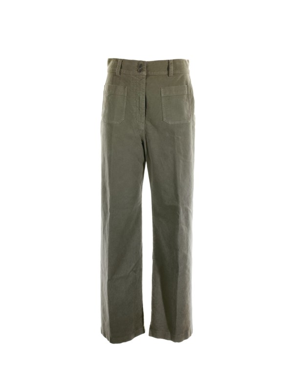 Military green trousers with pockets Military green trousers with pockets