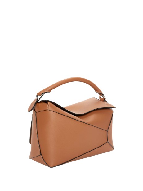 Borsa Puzzle Edge Mini in Pelle di Vitello Granata