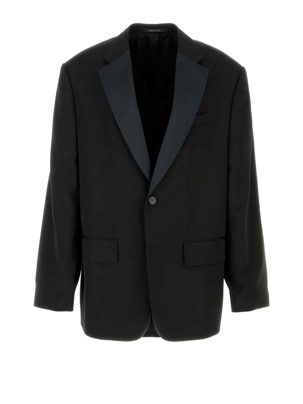 Blazer in lana nera di Balenciaga