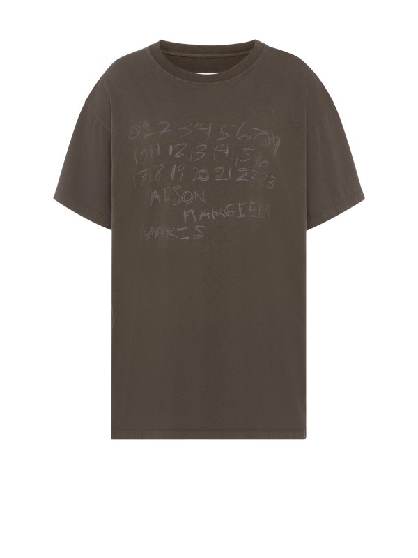 Maison Margiela Brown Cotton T-Shirt