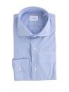 Borriello White and Light Blue Striped Cotton Shirt