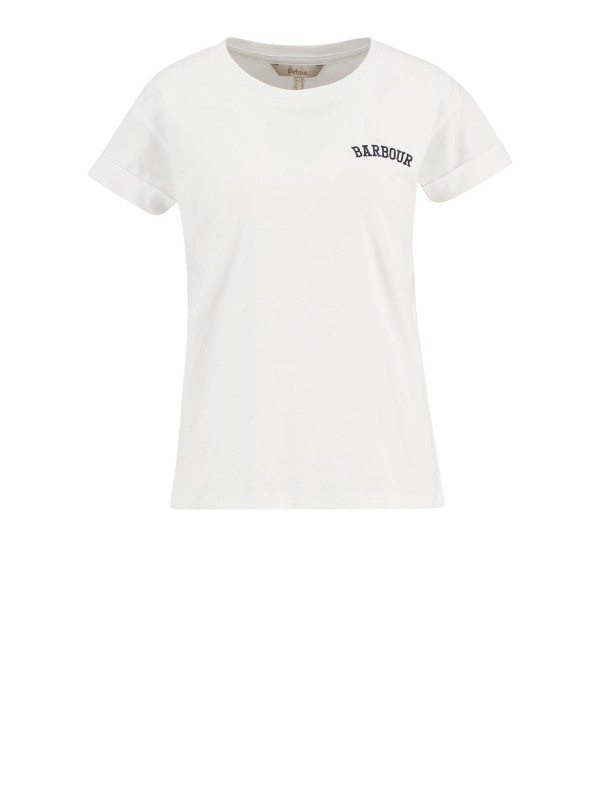 Barbour Bede T-Shirt - Classic White Crew-Neck Tee