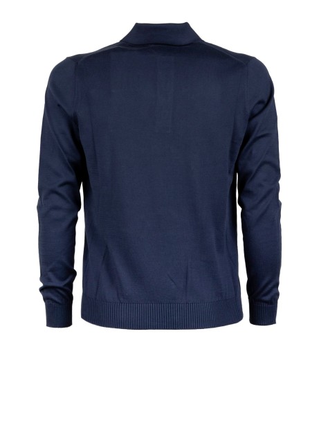 Malo Men's Blue Three-Button Polo Shirt 2