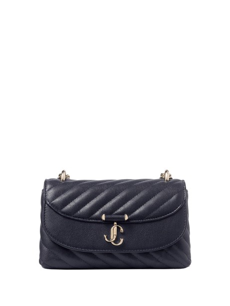 Jimmy Choo Marine Quilted Biker Leather Crossbody Bag