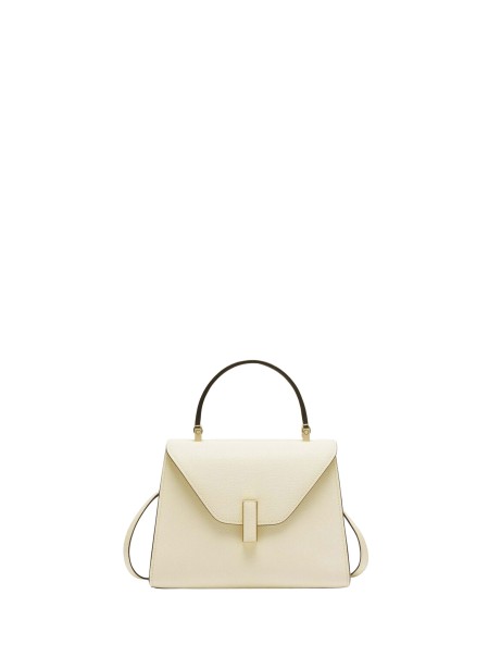 Borsa a Tracolla Iside Micro in Pelle di Vitello Bianco Pergamena