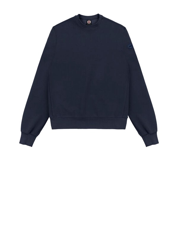 Colmar Men's Navy Blue Striped Crewneck Sweatshirt