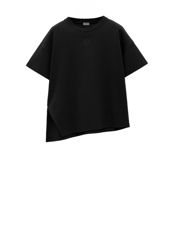 T-shirt asimmetrica in misto cotone