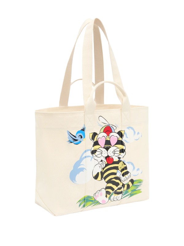 Kenzo 'KENZO Cartoon' Large Canvas Tote Bag