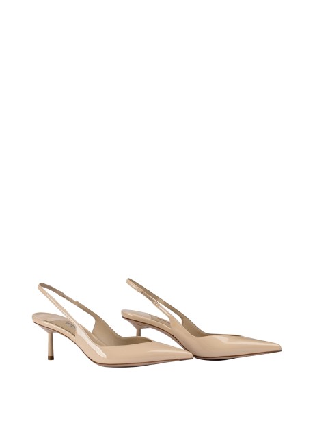 Le Silla Women's Slingback Sandals in Beige Giza Vinyl