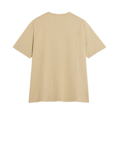 T-shirt Comfort Standing Fox Beige di Maison Kitsuné