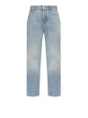 Jeans a Gamba Dritta in Denim Blu Scuro di Alexander McQueen