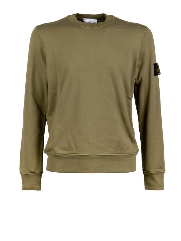 Stone Island Logo-Appliqué Cotton Sweatshirt