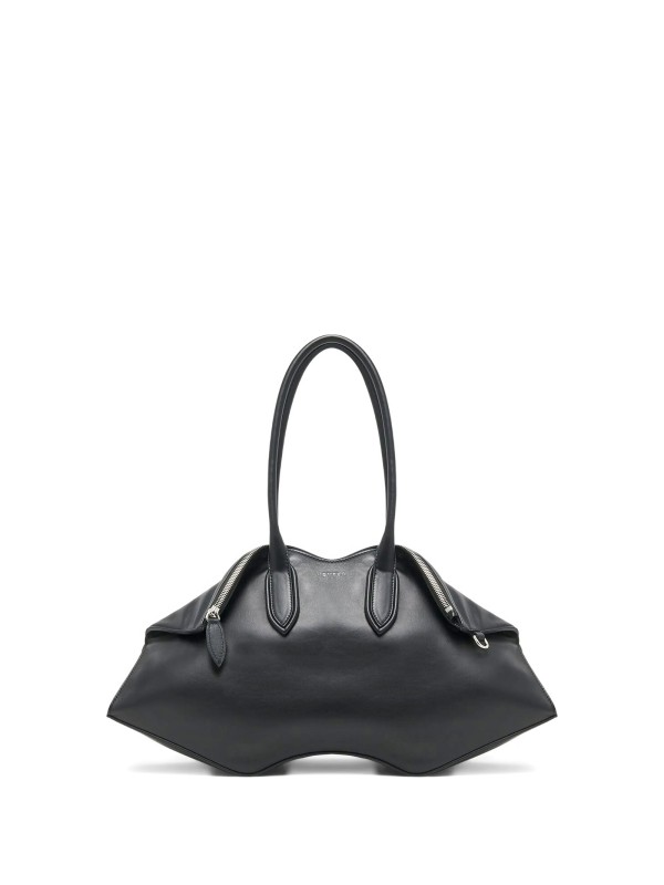 Borsa Manta in Pelle di Vitello Nera - Alexander McQueen