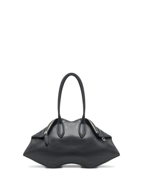 Alexander McQueen Women's Manta Bag in Black Calf Leather