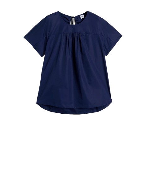 Top in Popeline di Cotone Bluette di Aspesi
