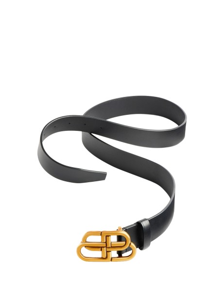 Cintura Ampia BB in Pelle Nera - Balenciaga