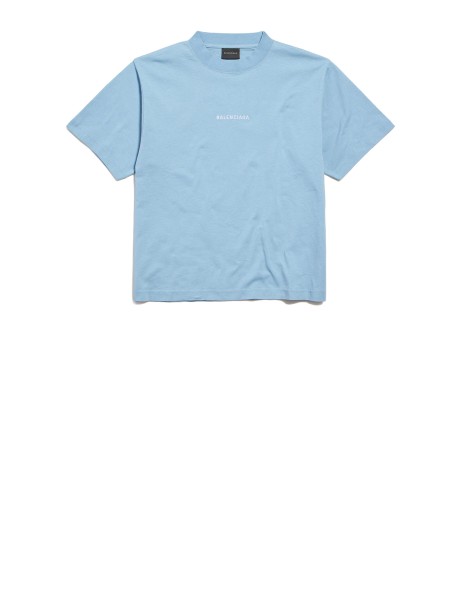 T-shirt Balenciaga Back Azzurro/Bianco