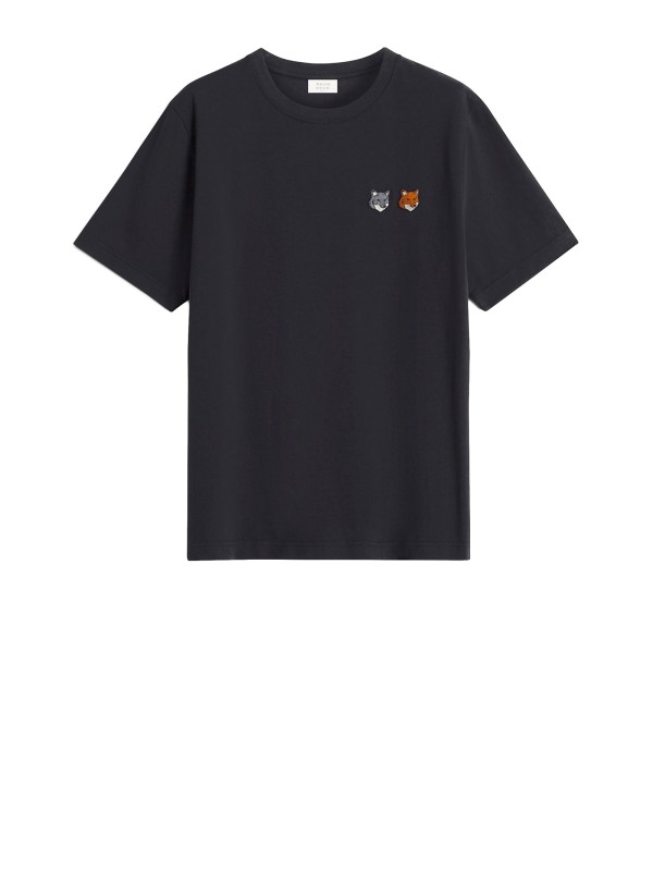 T-shirt Classic con Patch Double Fox Head - Maison Kitsuné