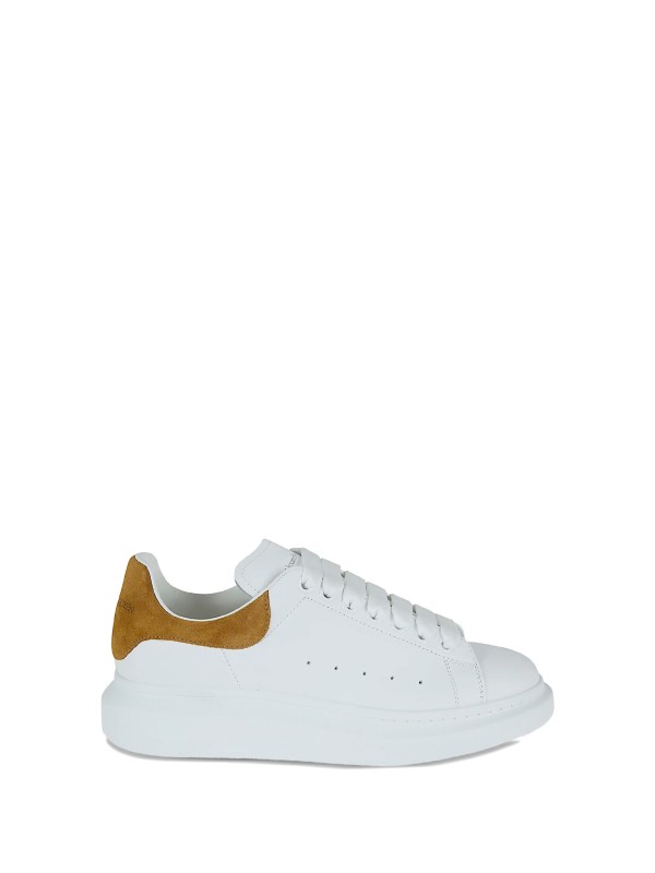 Women's Oversized Sneaker in White/Tan | Alexander McQueen