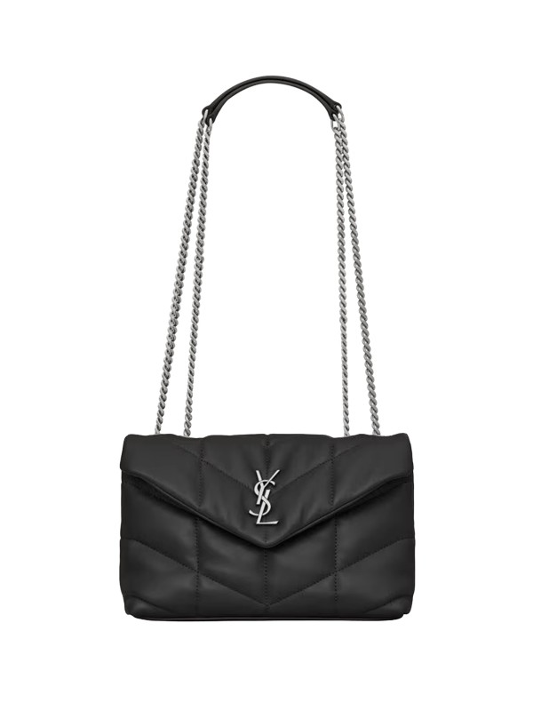 Saint Laurent Toy Puffer Bag in Black Nappa Leather