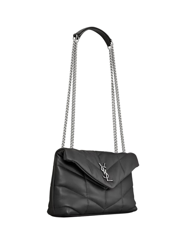 Saint Laurent Toy Puffer Bag in Black Nappa Leather