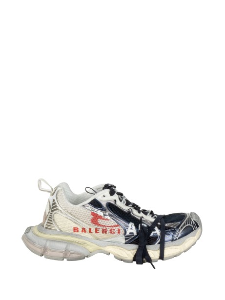 Men's 3XL Split Logo Sneaker in Light Yellow, Red, and Navy