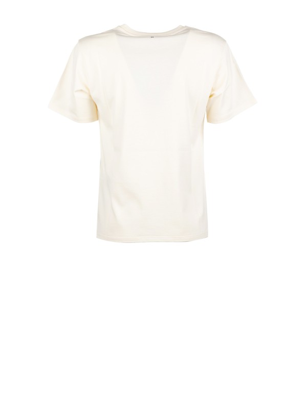 T-shirt in jersey di cotone - Ecru